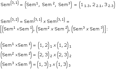 Sem^(3, 1) = (Sem^1, Sem ^2, Sem^3) = (1  _ 1. ... x (2, 3)  _ 2 (Sem^3 xSem ^3) = (1, 3)  _ 3 x (1, 3)  _ 3 